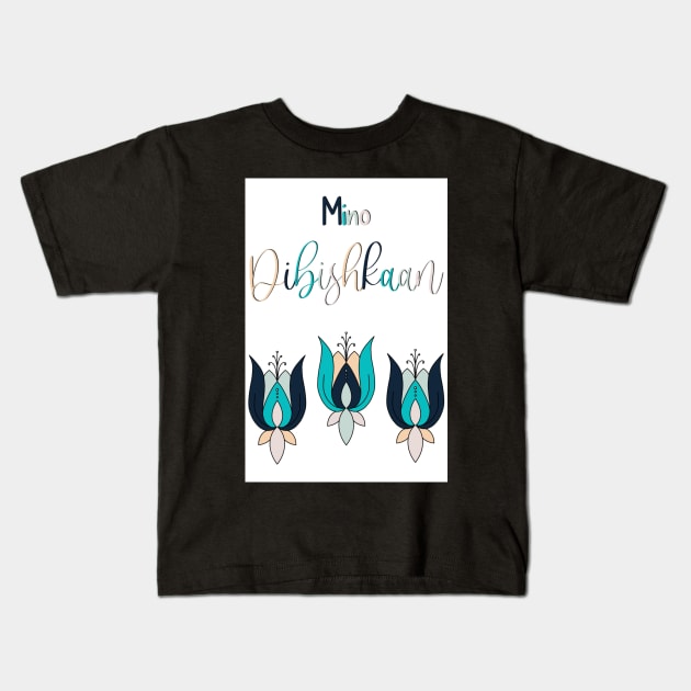 Ojibwe Happy Birthday Card Kids T-Shirt by Niibidoon